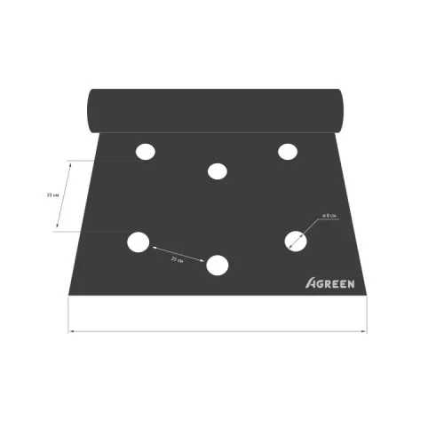 Rectangle61-chernoe-500x500 Агроволокно чорне Agreen щільність 50 (1,6х100 м) з перфорацією 3 отвори
